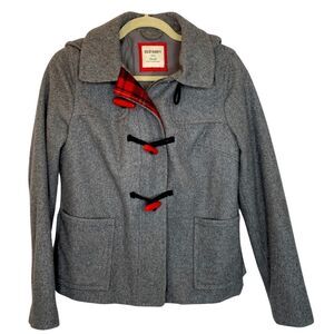 🚨FINAL OFFER Old Navy Recycled Wool Grey Coat with Toggle Buttons Size Small